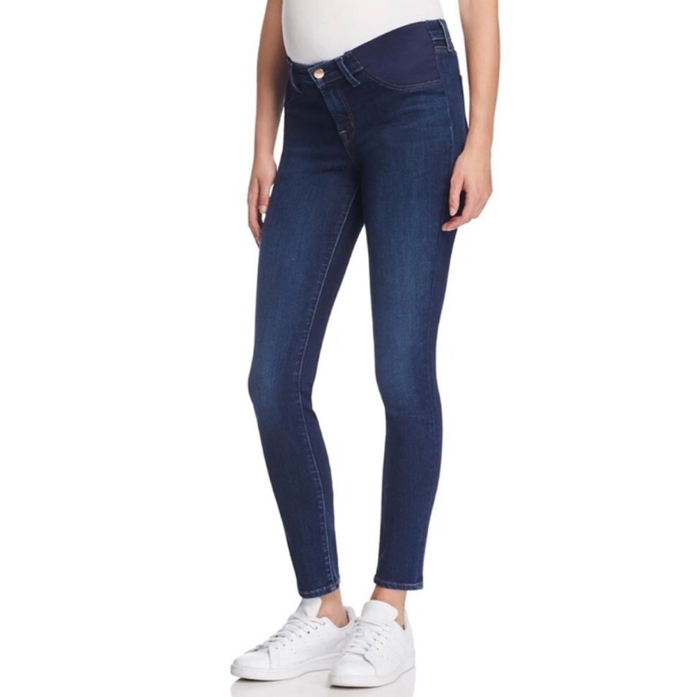 J Brand Mama J Side Panel Skinny Maternity Jeans Fleeting Dark Wash Size 28